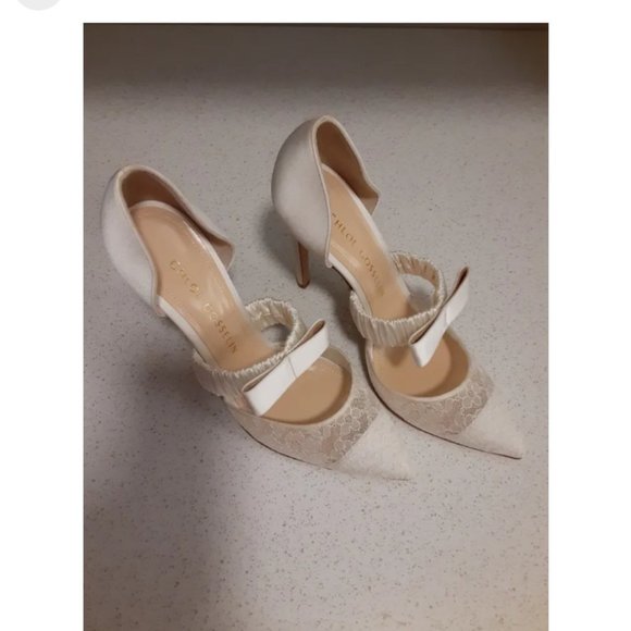 Chloe Gosselin White Satin and Lace Lily Pump - Picture 7 of 8